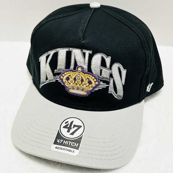 '47 Brand Los Angeles Kings Vintage Atkin A-Frame Hitch Hat Cap Adjustable Black - Picture 1 of 5